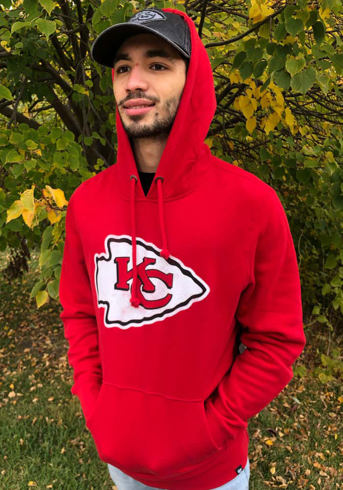 Kansas City Chiefs '47 Gridiron Lace-Up Pullover Hoodie - Heather Gray