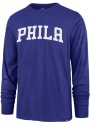 Philadelphia 76ers 47 Wordmark T Shirt - Blue