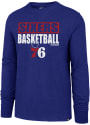Philadelphia 76ers 47 Blockout Club T Shirt - Blue