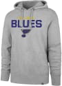 St Louis Blues 47 Pregame Headline Hooded Sweatshirt - Grey