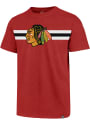 Chicago Blackhawks 47 Stripe Chest Legion T Shirt - Red