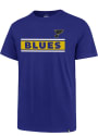 St Louis Blues 47 Block Line T Shirt - Blue