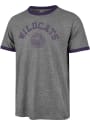 47 K-State Wildcats Grey Free Style Ringer Fashion Tee