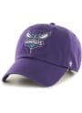 Charlotte Hornets 47 Clean Up Adjustable Hat - Purple