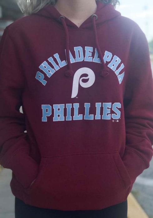 47 Philadelphia Phillies Varsity Arch Headline Hoodie - Maroon