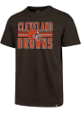 Cleveland Browns 47 Helmet Stripe T Shirt - Brown