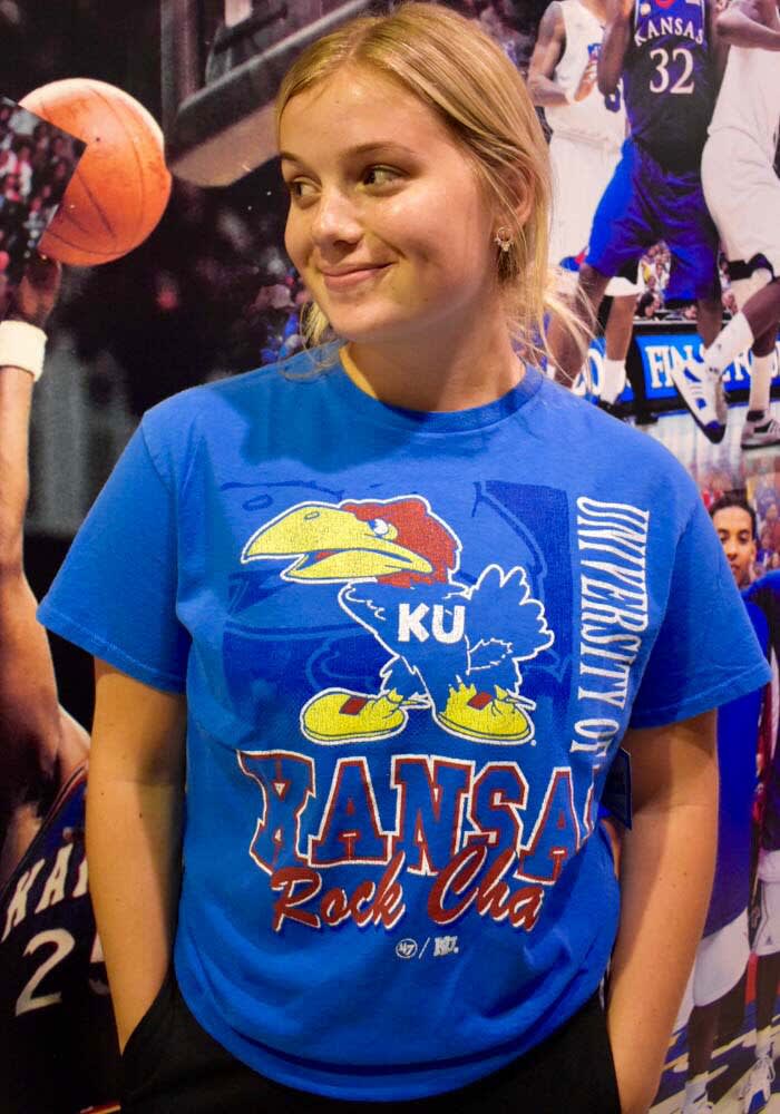 47 Kansas Jayhawks ROYAL Vintage Tubular Short Sleeve