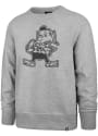Brownie Cleveland Browns 47 Pop Imprint Headline Crew Sweatshirt - Grey