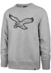 Main image for 47 Philadelphia Eagles Mens Grey Pop Imprint Headline Long Sleeve Crew Sweatshirt