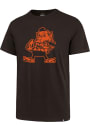 Cleveland Browns 47 Pop Shadow Imprint T Shirt - Brown