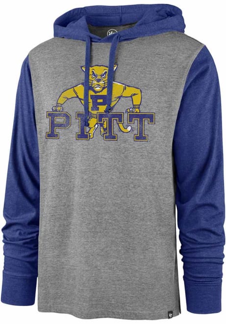 Mens Pitt Panthers Grey 47 Callback Club Long Sleeve Fashion Hood