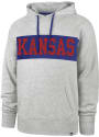 Kansas Jayhawks 47 Chest Pass Hooded Sweatshirt - Grey