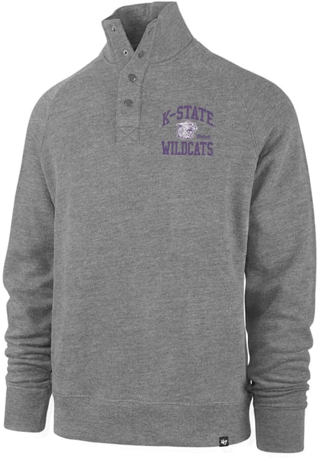 Mens K-State Wildcats Grey 47 Premier Match 1/4 Zip Pullover