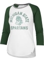 '47 Michigan State Spartans Womens Frankie Raglan White LS Tee