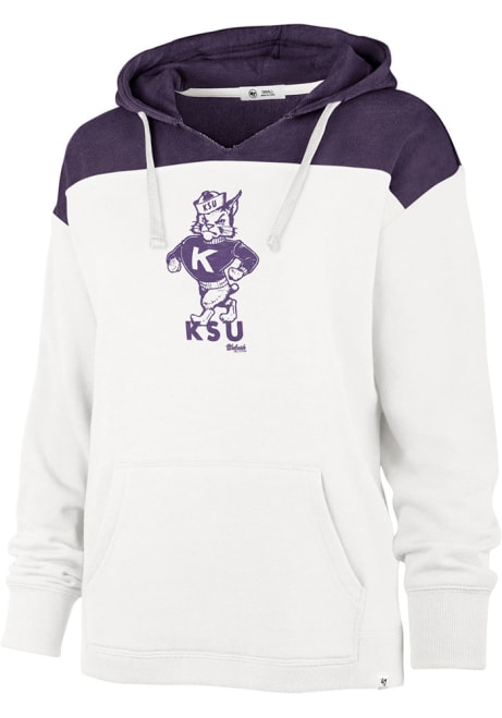 Womens K-State Wildcats Purple 47 Emerson Colorblock Hooded Sweatshirt