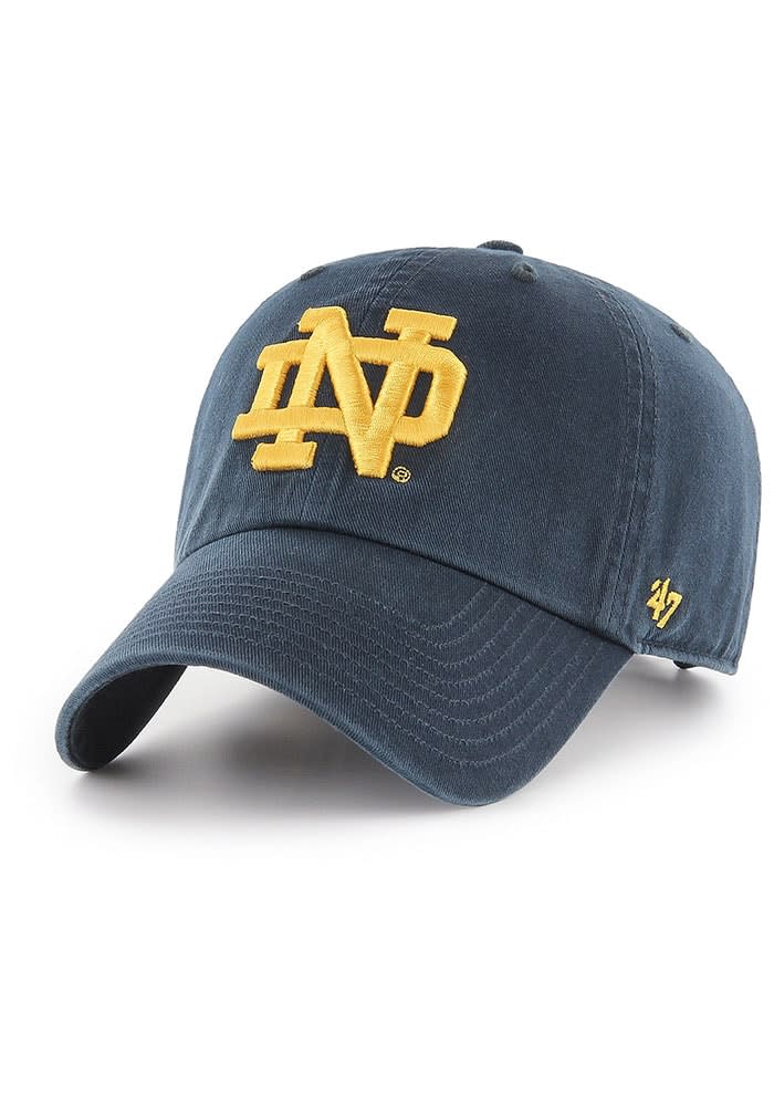 47 Notre Dame Fighting Irish Logo Clean Up Adjustable Hat NAVY