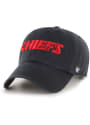 Kansas City Chiefs 47 Wordmark Clean Up Adjustable Hat - Black