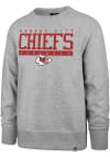 Main image for 47 Kansas City Chiefs Mens Grey Sideline Block Headline Long Sleeve Crew Sweatshirt