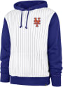 New York Mets 47 Imprint Pinstripe Hood Hooded Sweatshirt - White