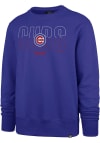 Main image for 47 Chicago Cubs Mens Blue Split Squad Headline Long Sleeve Crew Sweatshirt