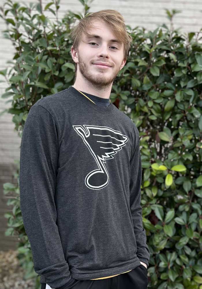 47 St Louis Blues BLACK Match Long Sleeve Fashion T Shirt - 48008515