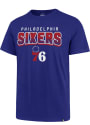 Philadelphia 76ers 47 COURT PRESS SUPER RIVAL T Shirt - Blue