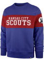 Kansas City Scouts 47 Interstate Crew Fashion Sweatshirt - Blue