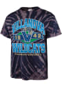 Villanova Wildcats 47 Tie Dye Brickhouse Vintage Tubular Fashion T Shirt - Navy Blue