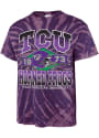 TCU Horned Frogs 47 Tie Dye Brickhouse Vintage Tubular Fashion T Shirt - Purple