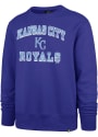 Kansas City Royals 47 Grounder Headline Crew Sweatshirt - Blue