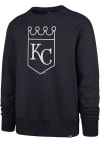 Main image for 47 Kansas City Royals Mens Navy Blue Imprint Headline Long Sleeve Crew Sweatshirt