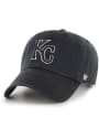 Kansas City Royals 47 Black on Black Clean Up Adjustable Hat - Black