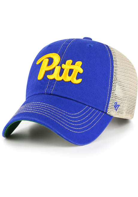 47 Blue Pitt Panthers Trawler Wordmark Clean Up Adjustable Hat
