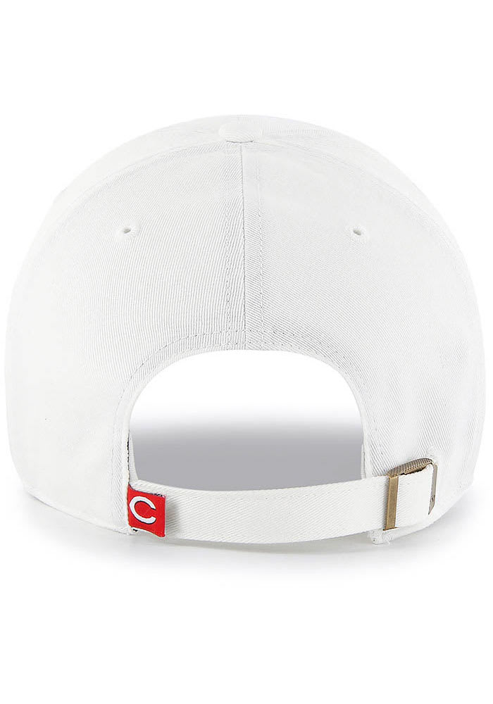 47 Cincinnati Reds WHITE Clean Up Adjustable Hat - 48010274