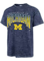 Michigan Wolverines 47 Tubular Tie Dye Fashion T Shirt - Navy Blue