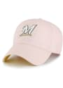 Milwaukee Brewers 47 Double Under Clean Up Adjustable Hat - Pink