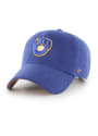 Milwaukee Brewers 47 Cooperstown Artifact Clean Up Adjustable Hat - Blue