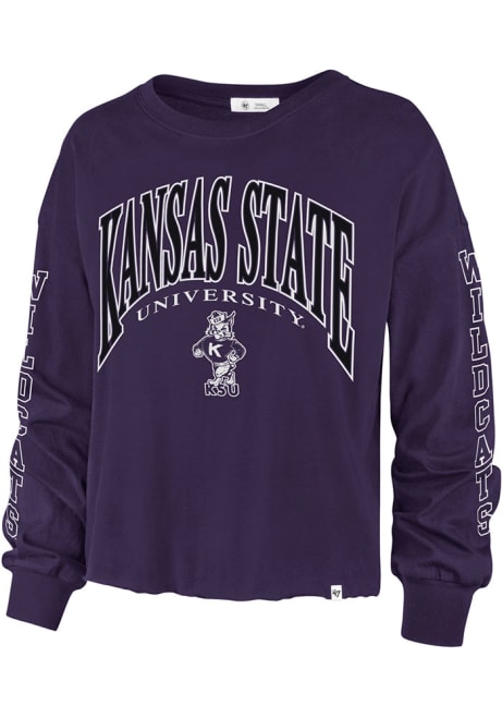 Womens K-State Wildcats Purple 47 Skyler LS Tee