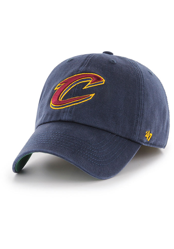 47 Cleveland Cavaliers Navy Blue Franchise Fitted Hat Navy Blue Cotton Poly Blend Size M Rally House