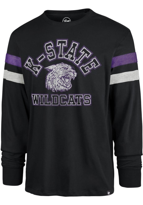 Mens K-State Wildcats Black 47 Power Thru Irving Long Sleeve Fashion T Shirt