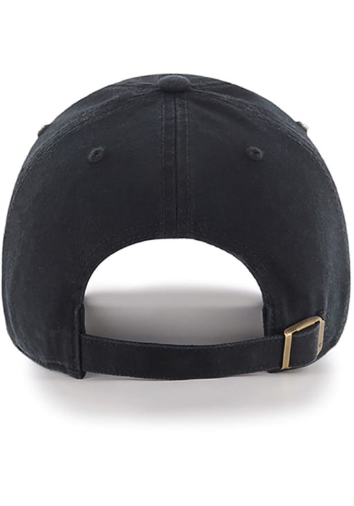 47 Purdue Boilermakers Black On Black Clean Up Adjustable Strapback Black Hat
