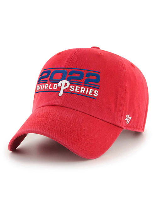 47 Philadelphia Phillies 2022 World Series Clean Up Adjustable Hat - Red