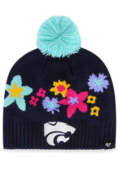 K-State Wildcats 47 Buttercup Beanie Youth Knit Hat - Navy Blue
