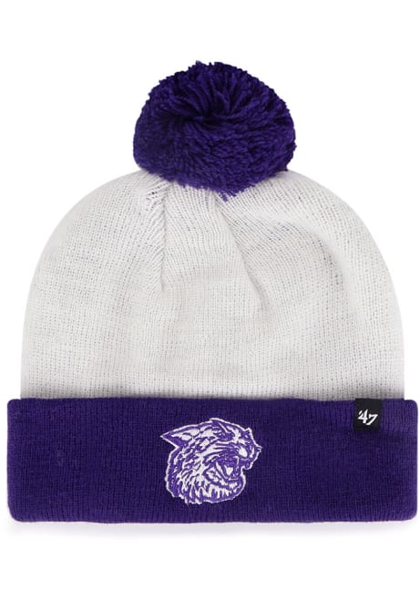 K-State Wildcats 47 Bam Bam Knit Set Baby Knit Hat - White