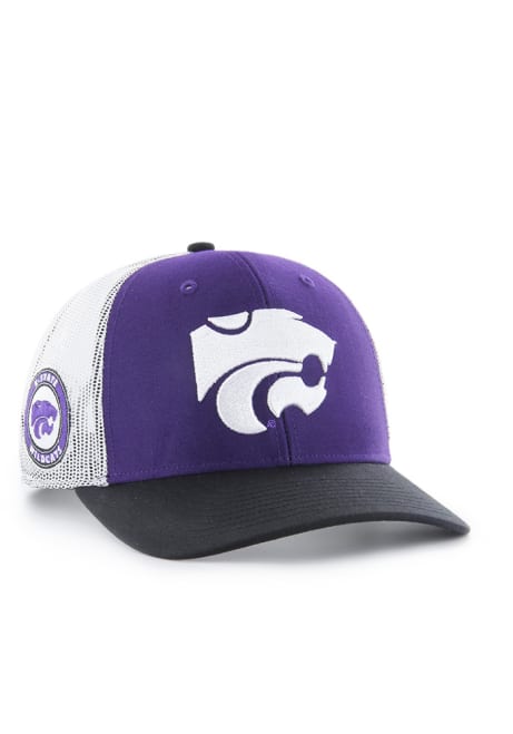 47 Purple K-State Wildcats Side Note Trucker Adjustable Hat