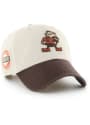 Brownie Cleveland Browns 47 Brownie Sidestep Clean Up Adjustable Hat - White