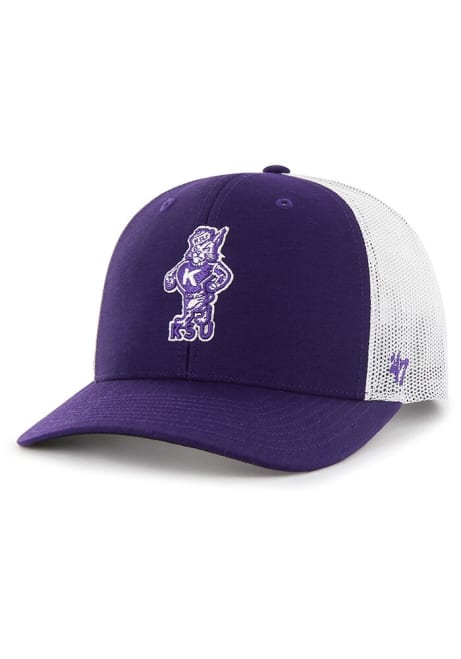 47 Purple K-State Wildcats Strap Trucker Adjustable Hat