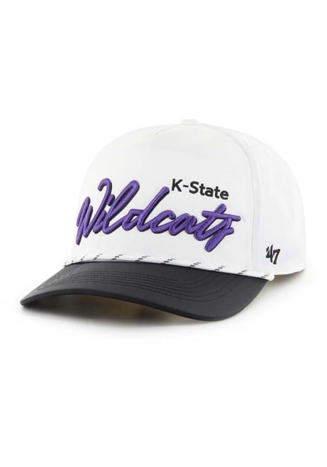 47 White K-State Wildcats Chamberlain Hitch Adjustable Hat