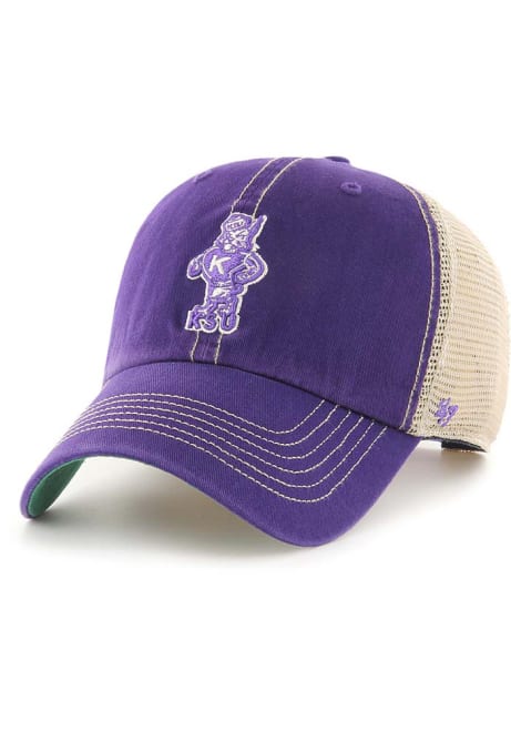 47 Purple K-State Wildcats Vintage Trawler Clean Up Adjustable Hat