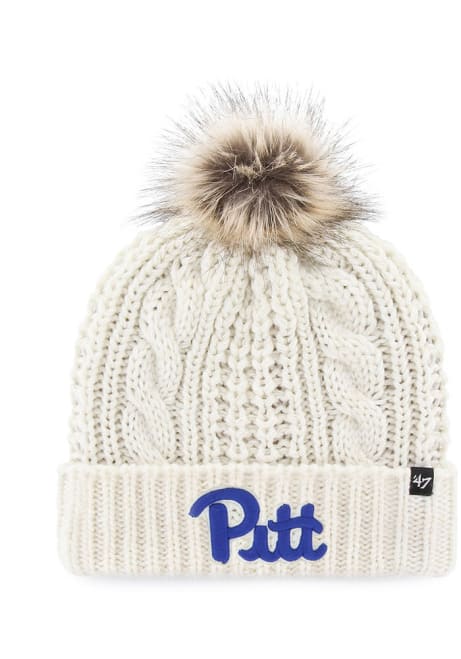 Pitt Panthers 47 Meeko Cuff Knit Womens Knit Hat - White